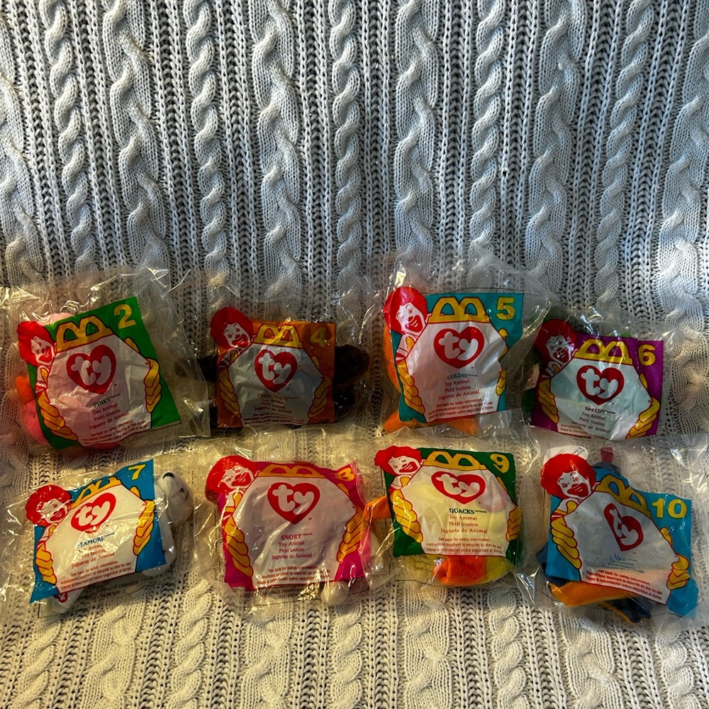 Ty - McDonald’s Baby Beanies 1996.  Missing #1 and #3